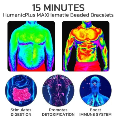 Korálkový náramek GFOUK™ HUMANICPLUS MAXHEMATIE – magnetická terapie ke spalování tuků